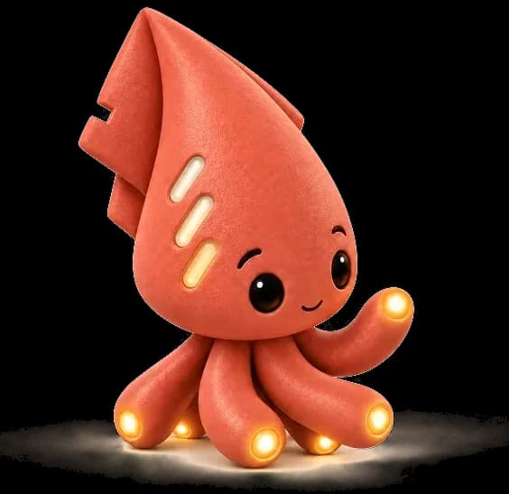 Studios, the coral squid with three bars